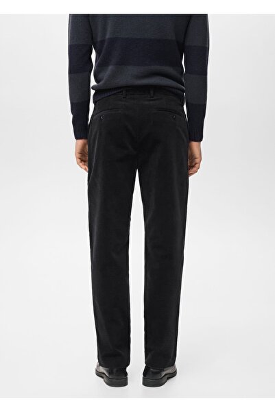 MANGO Man Regular kesimli fitilli kadife pamuklu pantolon