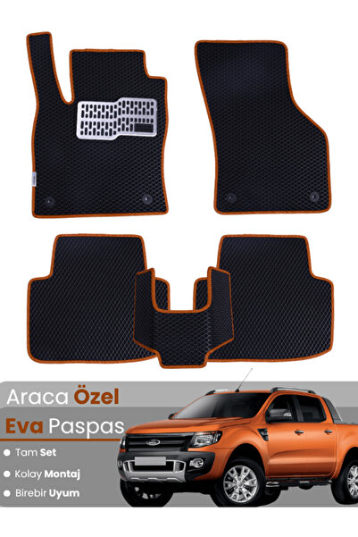 stiloto FORD RANGER (2012-2021) Uyumlu EVA Paspas Tam Set–Araca Özel,Su Geçir...