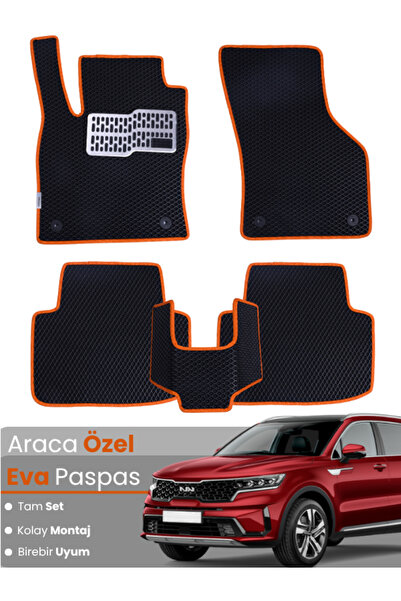 stiloto مجموعة كاملة من حصائر EVA متوافقة مع كيا سورينتو لـ 7 أشخاص (2015-202...