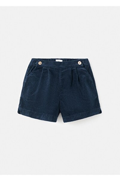 MANGO Kids Düğmeli kadife şort