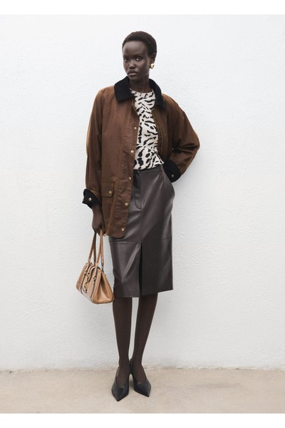 MANGO Woman Hayvan desenli triko kazak