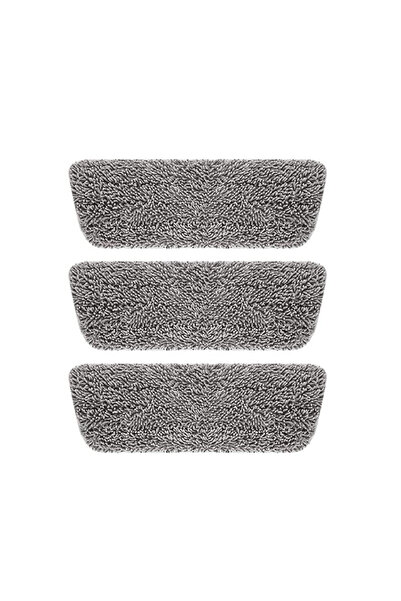 Teno Set of 3 Replacement Pads for Mop with Rectangular Head, 360-degree rotation, 34 x 12 cm, grey