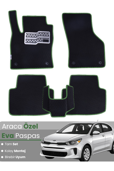 stiloto طقم كامل من دواسات EVA متوافقة مع سيارة كيا ريو (2018-2025) - مخصصة ل...