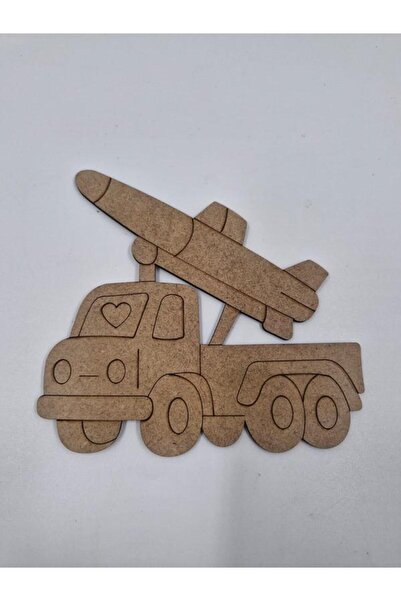 Mu Art Ahşap 15 قطعة من شاحنة الصواريخ اللطيفة للرسم الخشبي، نشاط فني للمدرسة...