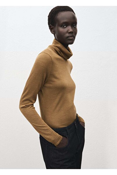 MANGO Woman Yün karışımlı yüksek yaka kazak