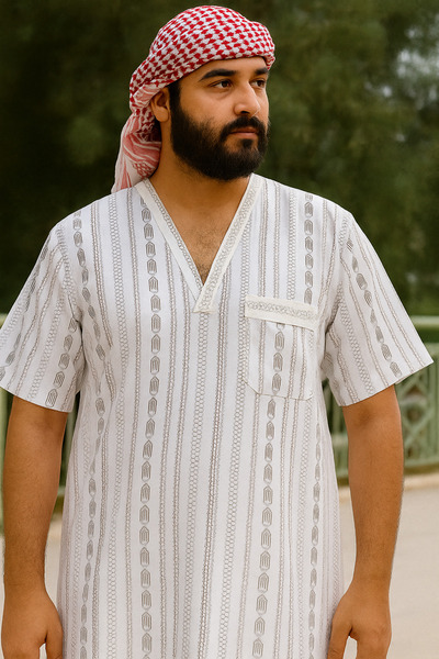 SUAREZ Seven-piece floral nightgown, 26 inches wide