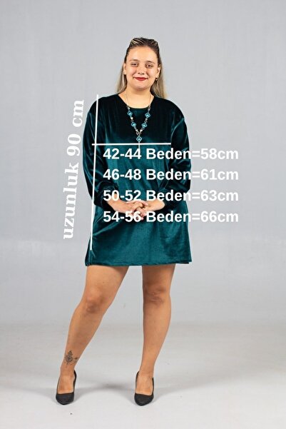 Truva XXL Βελούδινο τουνίκ μεγάλου μεγέθους με κολιέ μέγιστης κομψότητας