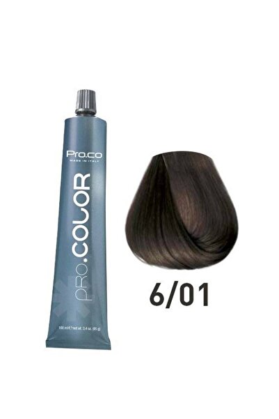Procolor Vopsea de păr profesională PRO.COLOR 100ml - Pro.Co - 6/01 Blond Cenușiu Închis