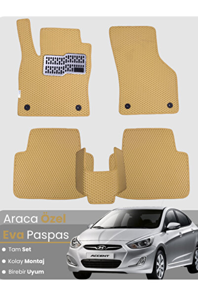 stiloto HYUNDAİ ACCENT BLUE (2011-2018) Uyumlu EVA Paspas Tam Set–Araca Özel,...