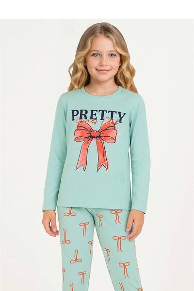 EXTRAÇARŞI Devojčin Pretyy Štampano dugih rukava 100% pamuk komada pidžame se...