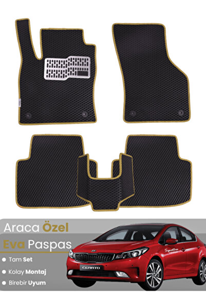 stiloto مجموعة كاملة من دواسات EVA متوافقة مع سيارة كيا سيراتو (2013-2018) - ...