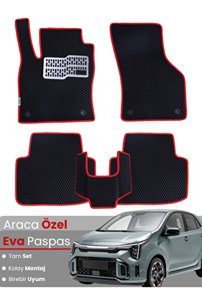 Genel Markalar KİA PİCANTO (2017-2025) Uyumlu EVA Paspas Tam Set–Araca Özel,K...