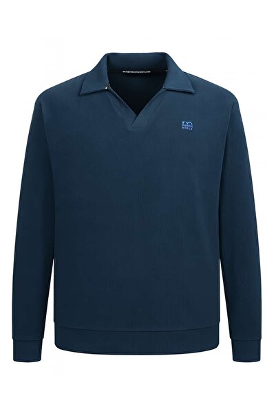 tambattal Plus Size Buttonless Polo Neck Velvet Sweater