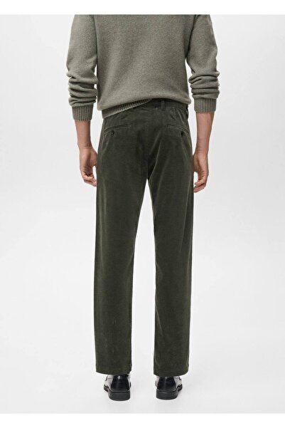 MANGO Man Dar kesim fitilli kadife pantolon