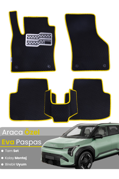 stiloto مجموعة كاملة من دواسات EVA متوافقة مع سيارة كيا EV3 (2024-2025) - مخص...