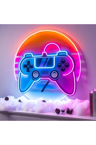 KAMER NEON LED IŞIKLI PLAYSTATİON GAMEBOY