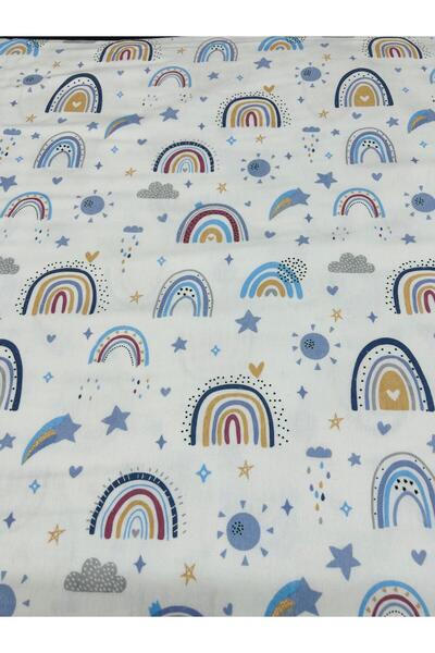 Pazen Țesătură de flanel Blue Rainbow