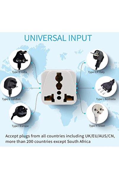 Hope [2-Pack] USA/Canada/EU/AU to UAE Dubai UK HK Plug Converter, 3-Pin Travel Adapter Plug, Unive