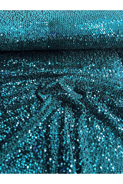 Kadife Țesătură cu paiete verde smarald