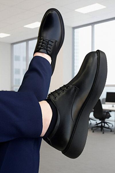 BAL ALTINÖKÇE KALIN TABAN CİLT DERİ GÜNLÜK AYAKKABI POLİ TABAN ŞIK KALIN TABAN SÖZ DÜĞÜN NİŞAN AYAKKABI