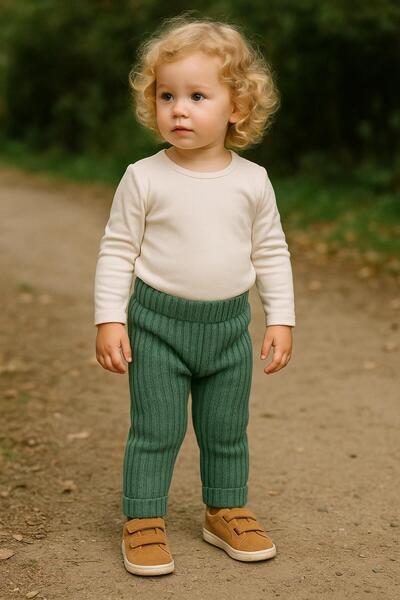 meriç bebe - bütün çocuklar melektir. mrc Unisex Ribbed Thick Knit Winter Kni...