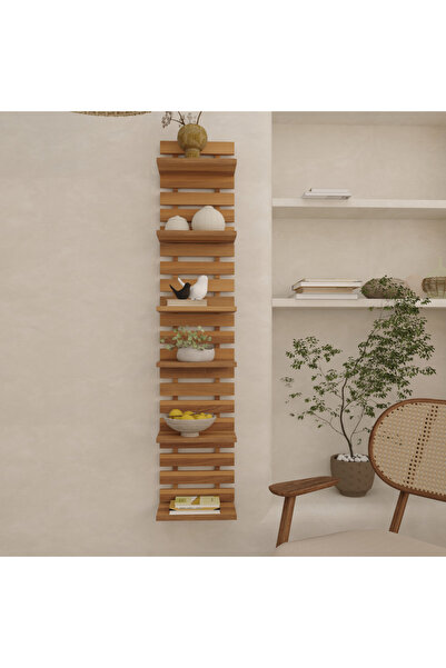 klubeconcept Dekoratif MDF Duvar Çiçekliği Modern Çıtalı Tasarım Saksı ve Aks...