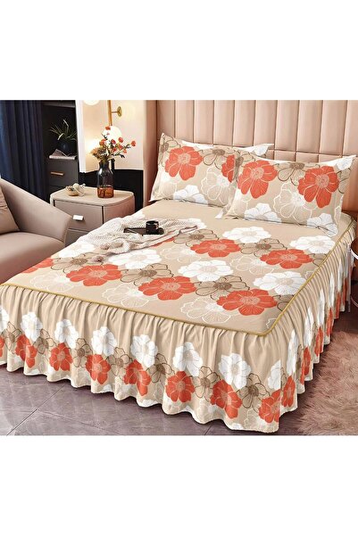 Happy Home Cearceaf de pat cu volane Finet , 160x200cm + 2 fete de perna 50x70cm