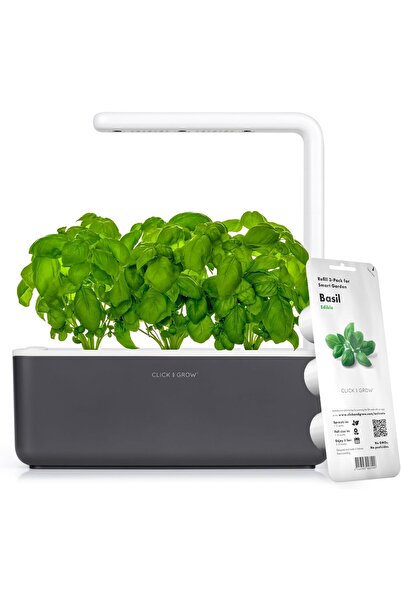 Click and Grow مجموعة أدوات البستنة الداخلية Smart Garden 3 (تتضمن 3 قرون نبا...