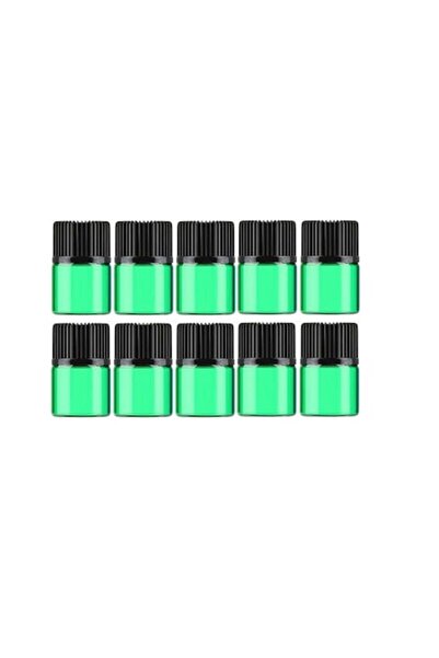 DROPY Set 10 cosmetic glass bottles with dropper cap for essential oils, essences, tinctures, perfumes, DR