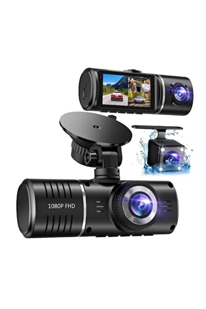 Juls & sim Camera Auto de Bord Juls&Sim®, Triplu Obiectiv, HD 1080P + 480P