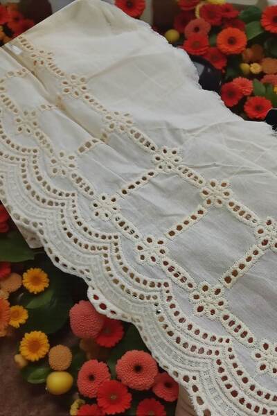 DUAYEN Pamuk Fisto Dantel gönül bahçesi Desen 1 Metre