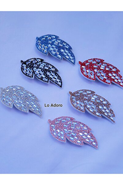 LO ADORO 6 Pieces Leaf Red Blue Pink Gold