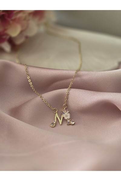 Glamluxe Çelik harf kolye (M) harfi