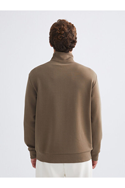 LC Waikiki Καφέ ψηλός λαιμός Ανδρικό φούτερ