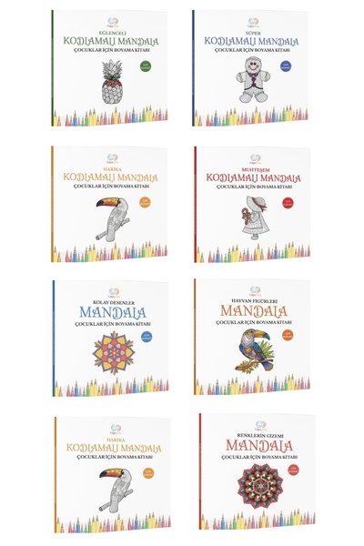 Çılgın Zeka Coloring Books Set for Kids 8 Books