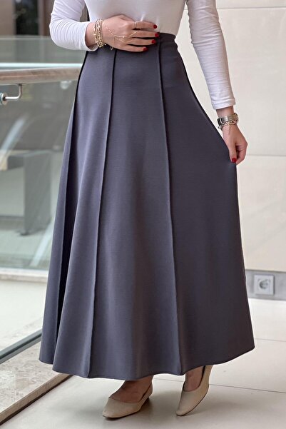 sentez giyim Sentez Safir Parçalı Çan Etek