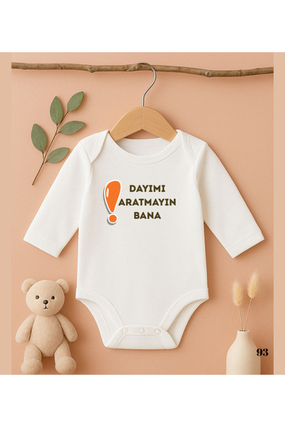 MODAT Don'T Ask My Uncle! Written Printed Baby Bodysuit