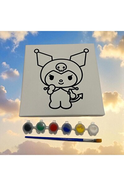 ÇERÇİ MELEK Boyama Seti (Kuromi Çizimli Tuval)