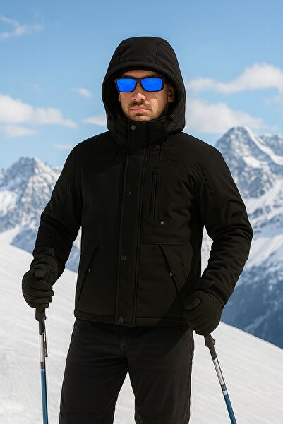 PRİFALDİ Su Ve Rüzgar Geçirmez Kürklü Softshell Erkek Mont