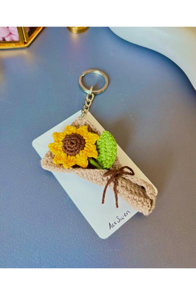 acc swen سلسلة مفاتيح على شكل زهرة القمر باقة صغيرة