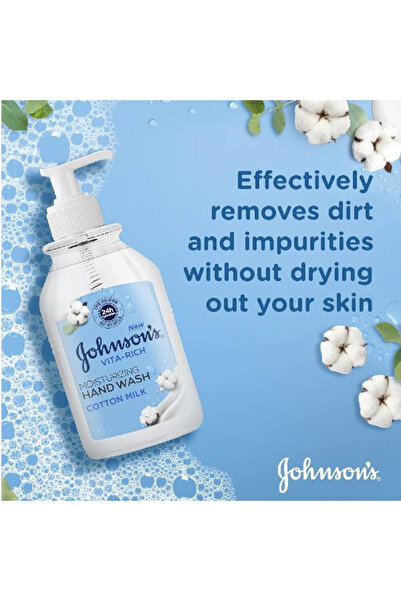 Johnson Johnson's Hand Wash 300ml Vita-Rich with Milk and Cotton