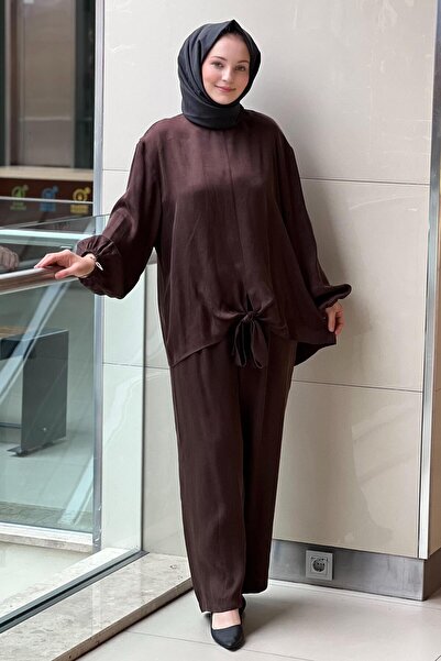 Ghisa Bow-Tie Tunic Loose Pants Set