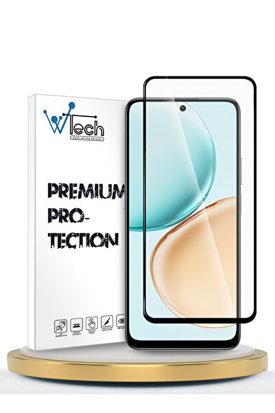 Wtech Honor X7d 4G 2025 E2E Series غطاء كامل من الزجاج المقوى شفاف/أسود