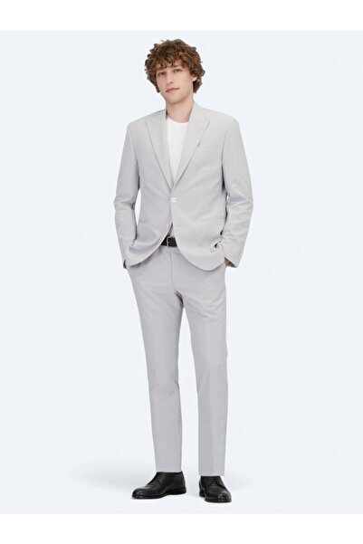 Kip Light Gray Straight Slim Fit Suit