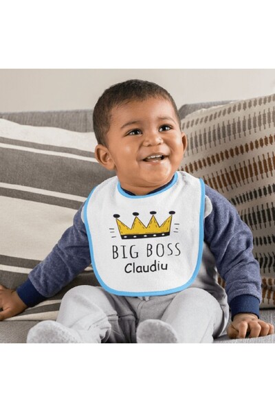 CrisPrint Bavetă personalizată pentru bebeluși – Băiat