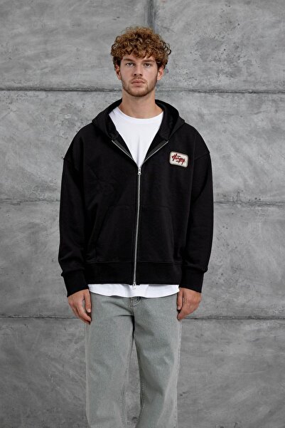 NOMARC Μαύρο μπλουζάκι φόρμας με φερμουάρ Nmrc