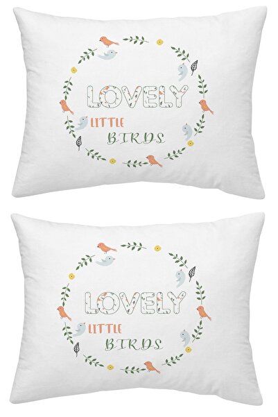 makiteks Yüzde Yüz Pamuklu 2 Adet 35x45 cm Desenli ve Düz Boya Bebek Yastık K...
