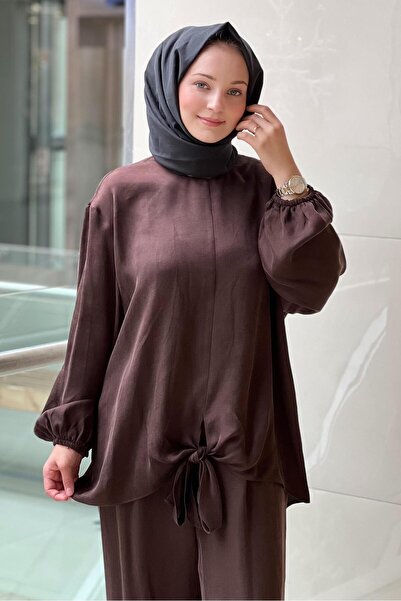 Ghisa Bow-Tie Tunic Loose Pants Set