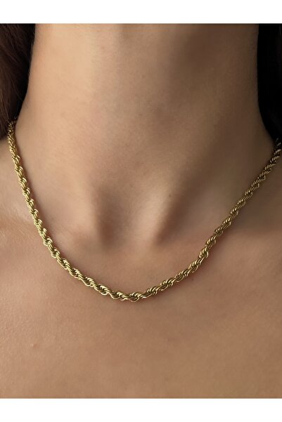 Twinssis Accessories قلادة ملتوية من الفولاذ