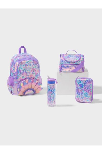 SMIGGLE مجموعة مدرسية كاملة من 4 قطع من بلوم